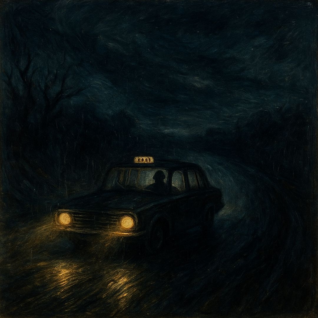 İç savaş hikayesi için barikatlar, karanlık bir gece ve silahlı gerilimi betimleyen dramatik illüstrasyon.