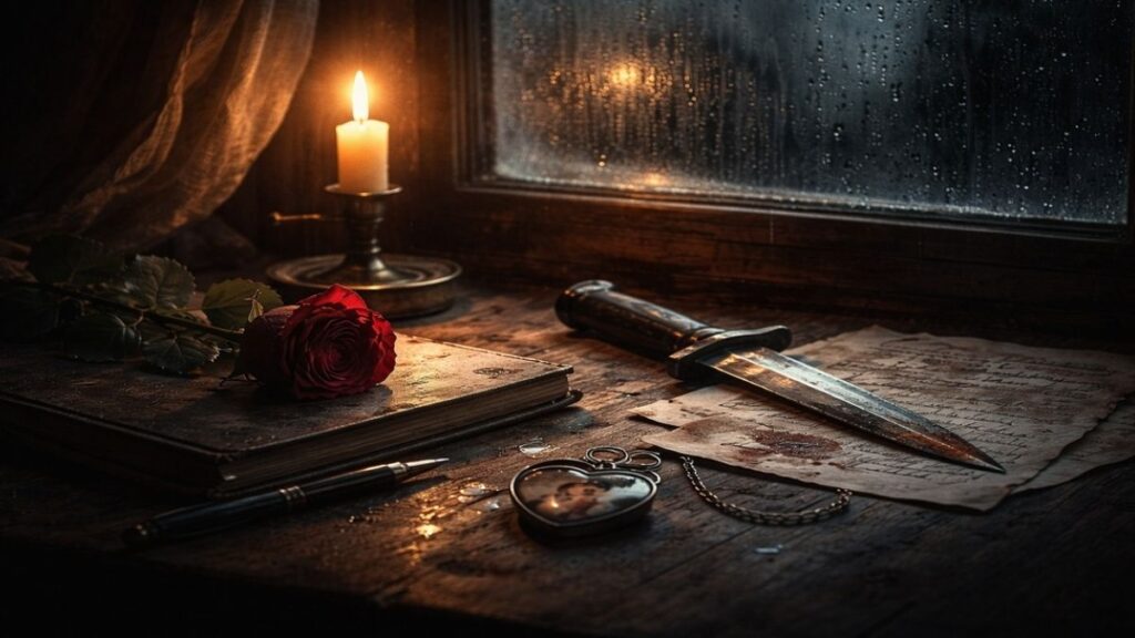 Hasret Hançeri albümünü simgeleyen, hançer, gül ve mektupla kurulan hüzünlü ve içe dönük sahne