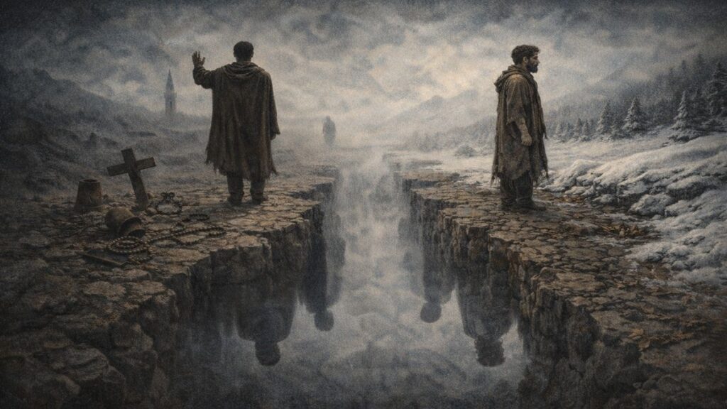 Kötürüm Bir Dostluğun Şiiri’nde kopan dostluğu, yarım kalan yolu ve yokluğun yarattığı boşluğu betimleyen alegorik şiir görseli