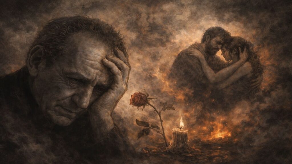 Rücu Şiiri’ni simgeleyen, pişmanlık ve aslına dönüş temasını anlatan hüzünlü alegorik sahne