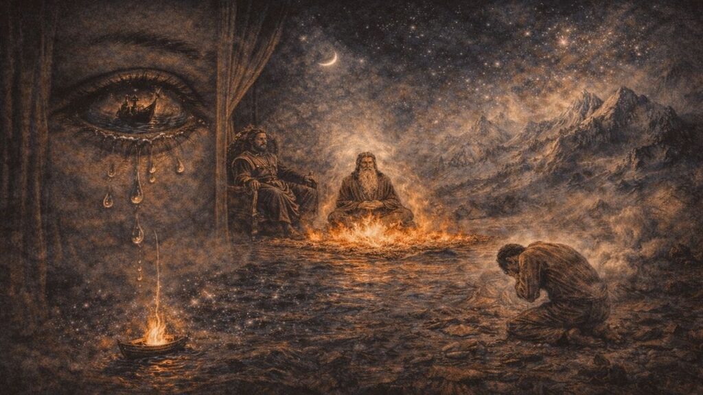 Dostluk Aşkı şiirindeki bin perdeli sevdayı, sınıfsal mesafeyi, aşka secdeyi ve yoklukla kararan kâinatı betimleyen çok katmanlı alegorik görsel