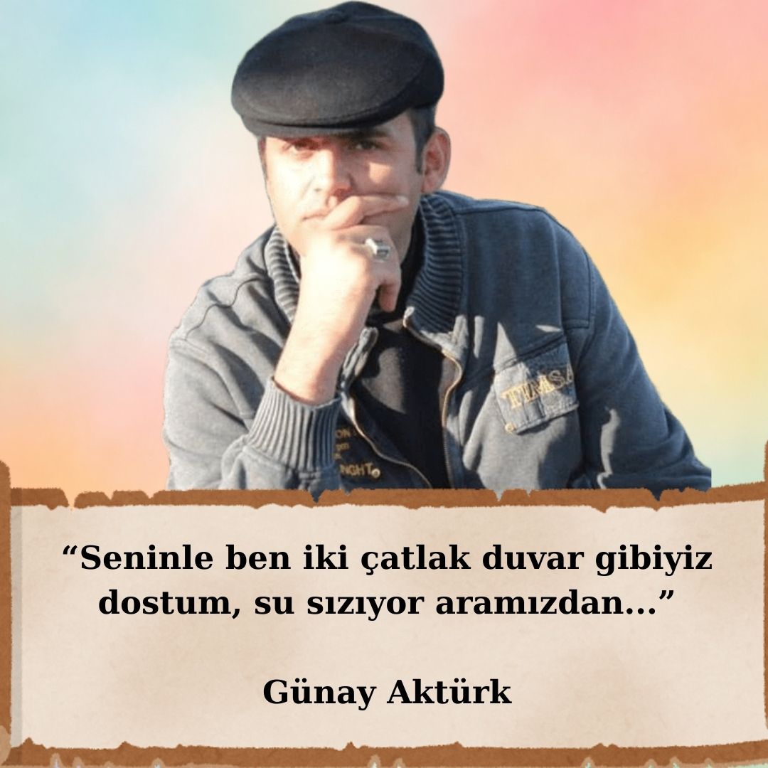 gunay-akturk-aforizmalar-çatlak İki çatlak duvar gibiyiz, aramızdan su sızıyor – Günay Aktürk aforizması