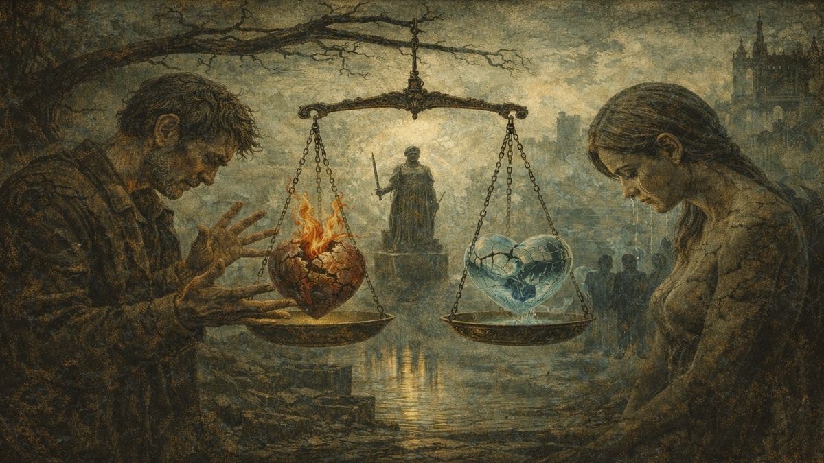 Adam gibi sevmek kavramını sorgulayan alegorik sahne; sevmenin cinsiyetle değil insani bir bilinçle mümkün olduğunu anlatan sembolik anlatım.