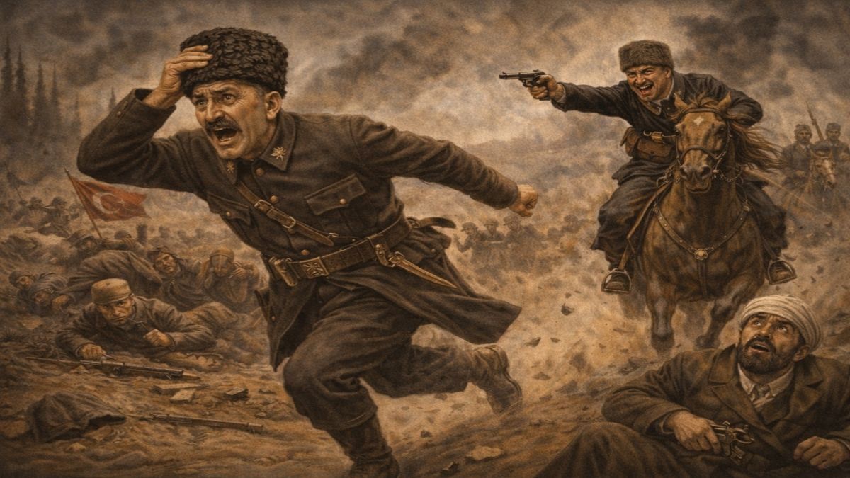 Susığırlık–Kirmasti hattında Anzavur Ahmet’in Çerkez Ethem kuvvetleri tarafından yenilgi sonrası kaçışı ve süvari takibi sahnesi