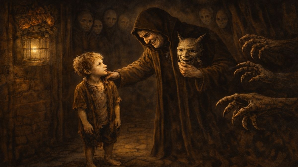 Çocuklukta sevgi ve ilgi arayışının ardındaki gizli niyetleri anlatan Bosch tarzı alegorik sahne