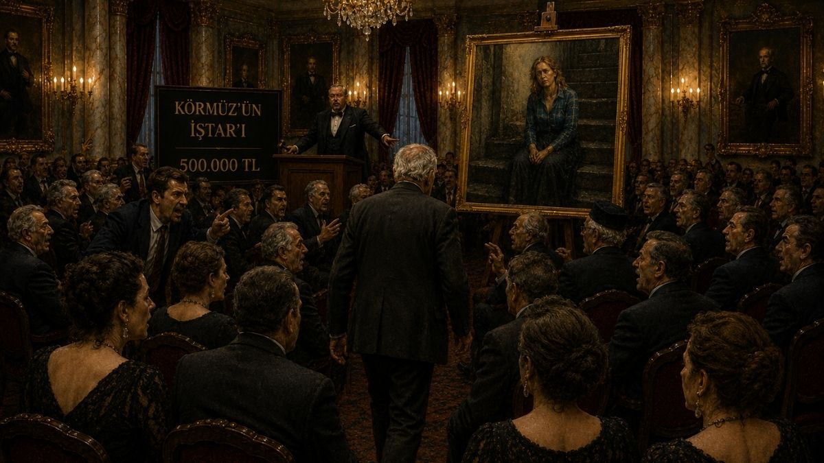 Körmüz’ün elli numaralı alıcısı müzayedede tabloya doğru yürürken