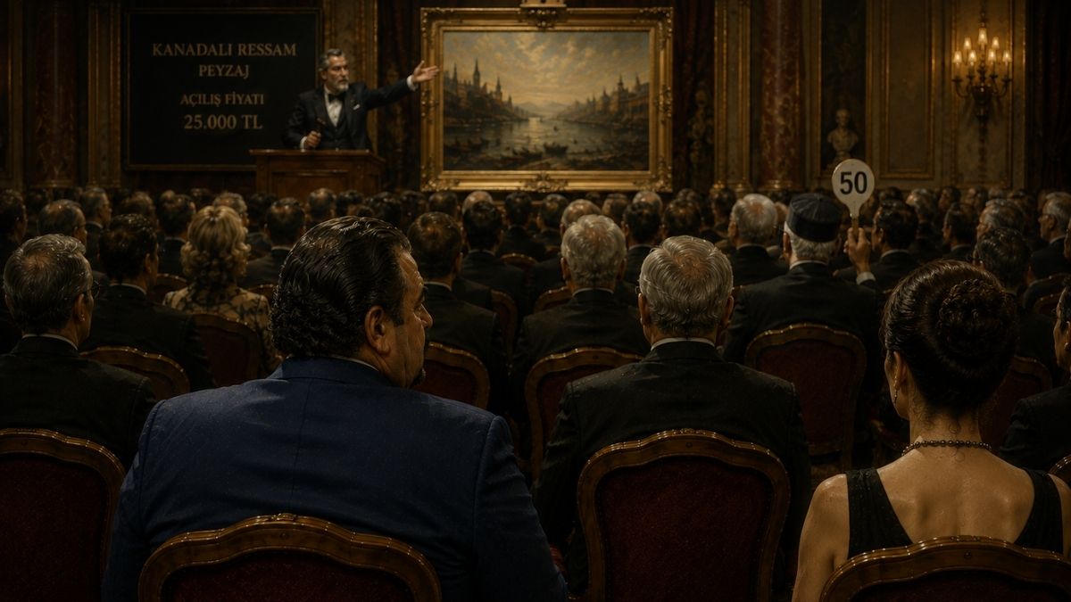 Mavili adamın müzayedede 50 numaralı gizemli alıcıyı fark ettiği an